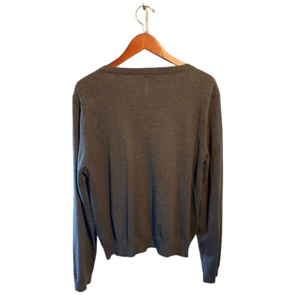 Vince Camuto Black Gray Knit Lace Button up Cotton Cardigan Soft Classic sweater - Picture 5 of 6